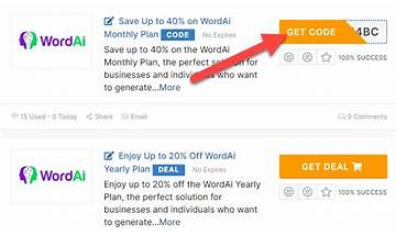 WordAI Coupons, Promo Codes & Discounts March 2023 | Up To 45% OFF {WordAI Discount Code}